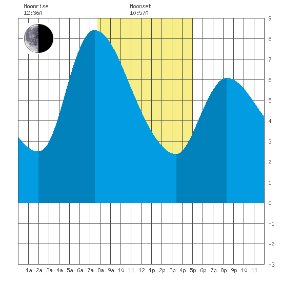 Wauna tide chart for Tuesday, January 21, 2025