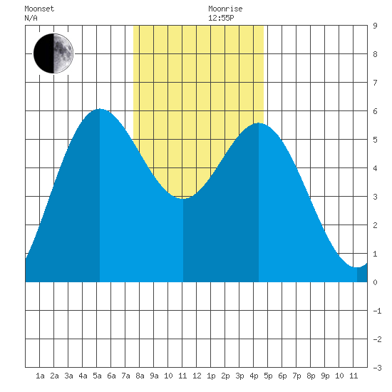 Wedderburn tide chart for Friday, December 10, 2021