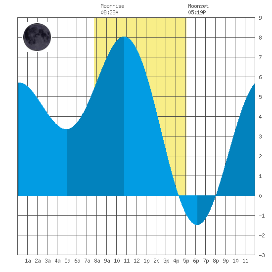 Wedderburn tide chart for Thursday, January 11, 2024