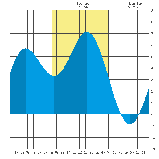 Wedderburn tide chart for Tuesday, November 19, 2024