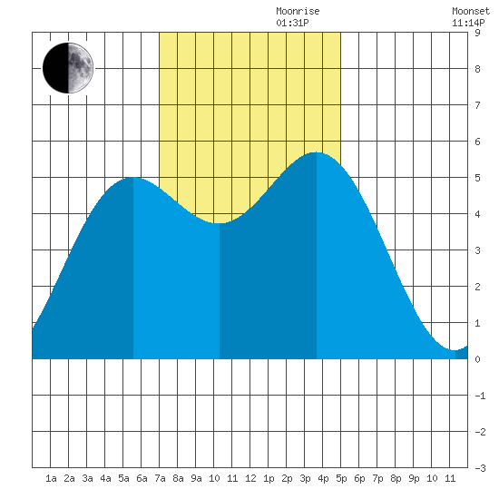 Wedderburn tide chart for Friday, November 8, 2024