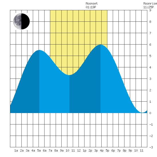 Wedderburn tide chart for Tuesday, November 11, 2025