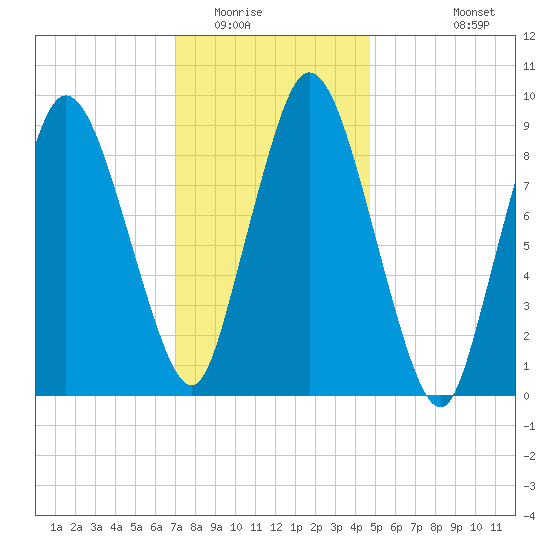 Wellfleet tide chart for Thursday, January 22, 2026