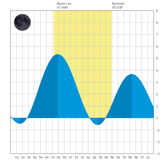 West Wildwood tide chart for Thursday, January 11, 2024