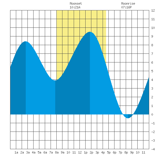 Westport tide chart for Friday, December 29, 2023