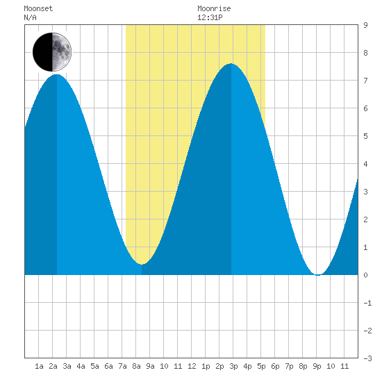 Whale Branch entrance tide chart for Tuesday, December 19, 2023