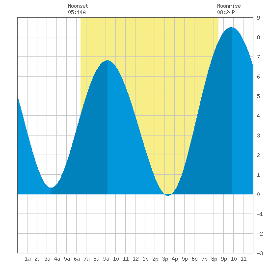 Whale Branch entrance tide chart for Saturday, July 20, 2024
