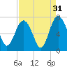 Whale Branch entrance tide chart for Saturday, August 31, 2024