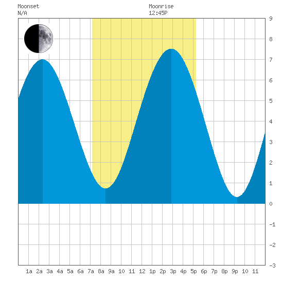 Whale Branch entrance tide chart for Sunday, December 8, 2024