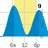 Whale Branch entrance tide chart for Sunday, February 9, 2025