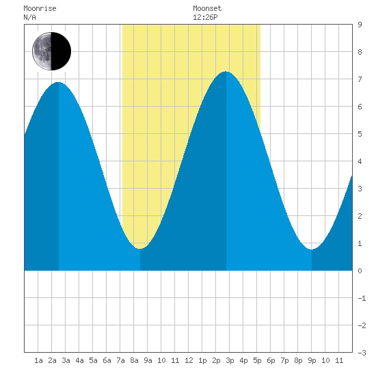 Whale Branch entrance tide chart for Thursday, December 11, 2025