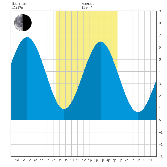 Whale Branch entrance tide chart for Saturday, January 10, 2026