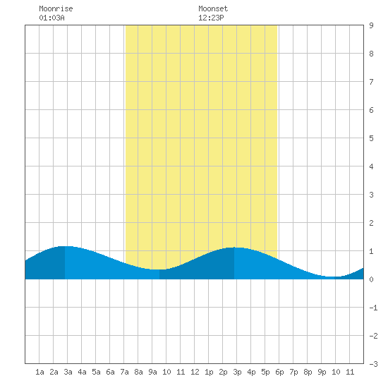 Whale Harbor Channel tide chart for Sunday, January 11, 2026
