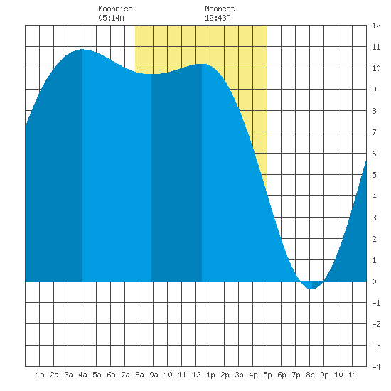 Whitney Point tide chart for Saturday, January 25, 2025