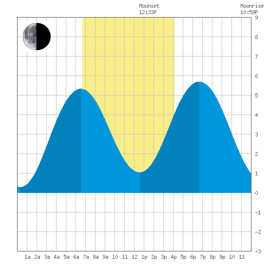 Bowdoinham tide chart for Friday, November 22, 2024