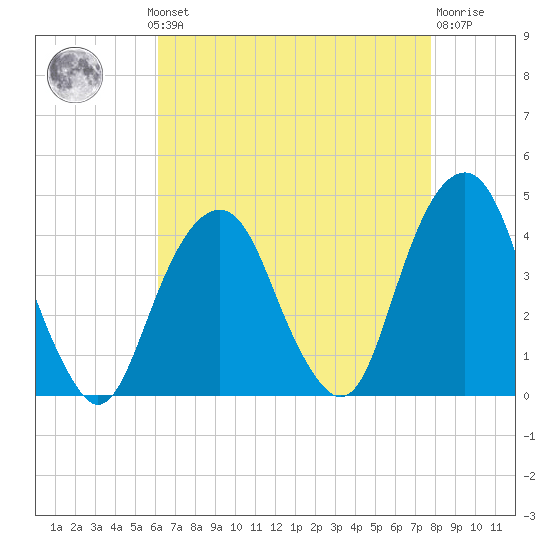 Williamsburg Bridge tide chart for Monday, August 19, 2024