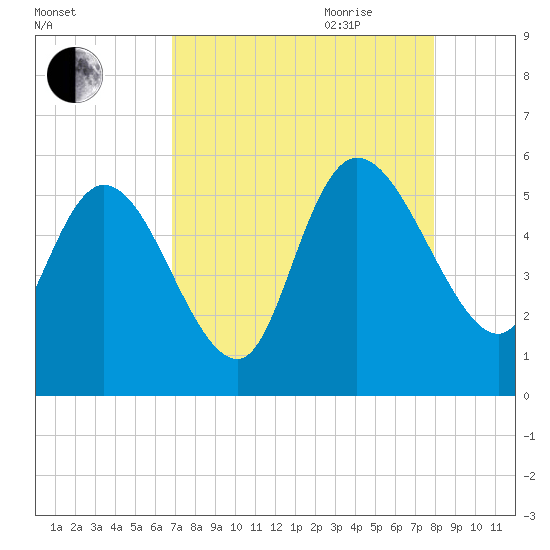 Willtown Bluff tide chart for Thursday, August 24, 2023