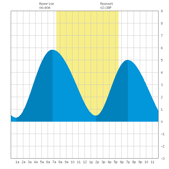 Willtown Bluff tide chart for Monday, January 8, 2024