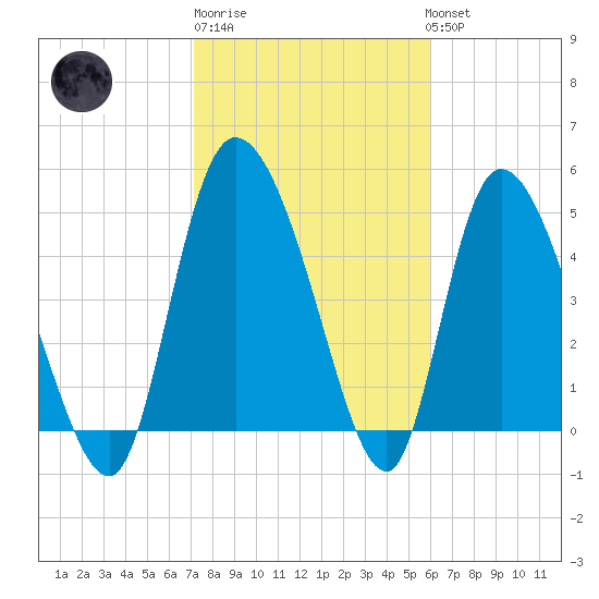 Willtown Bluff tide chart for Friday, February 9, 2024