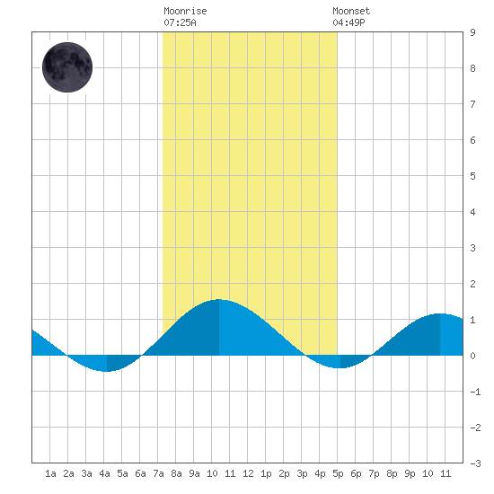 Westland tide chart for Sunday, January 2, 2022