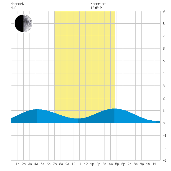 Westland tide chart for Friday, November 28, 2025