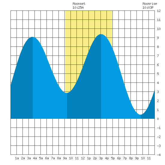 Wooded Islands tide chart for Monday, January 29, 2024