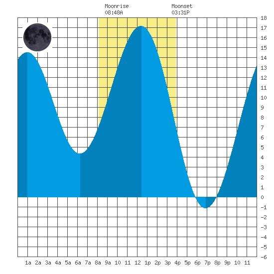 Wrangell tide chart for Sunday, January 18, 2026