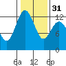 Anderson Island Ferry tide chart for Wednesday, January 31, 2024