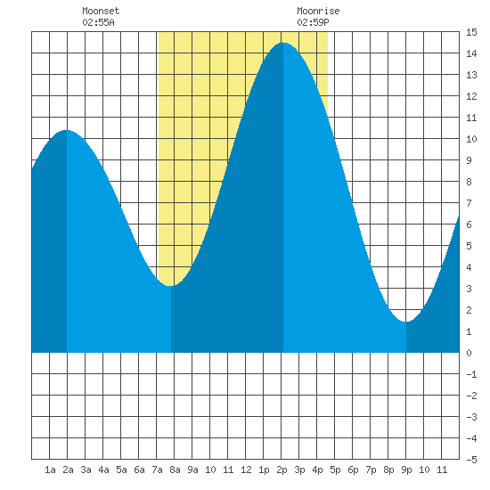 Anderson Island Ferry tide chart for Tuesday, November 12, 2024
