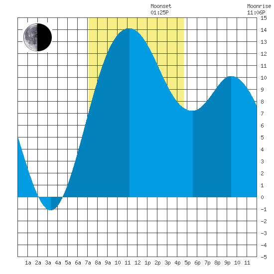 Anderson Island Ferry tide chart for Tuesday, November 11, 2025