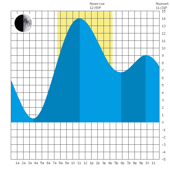 Anderson Island Ferry tide chart for Thursday, November 27, 2025