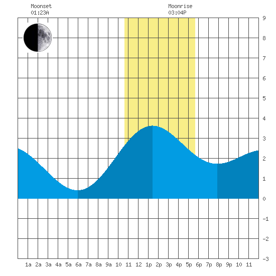 Zapadni Bay tide chart for Sunday, December 8, 2024