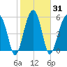 Briars Creek Entrance tide chart for Sunday, January 31, 2021