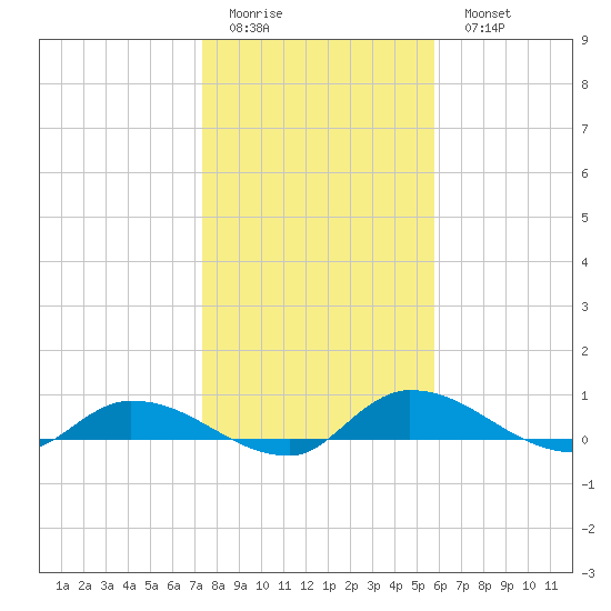 Buffalo Bluff tide chart for Friday, January 12, 2024