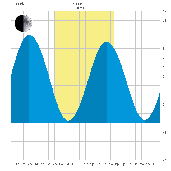 Burnt Island tide chart for Sunday, January 25, 2026