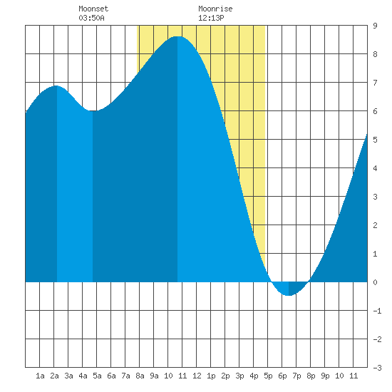 Burrows Bay tide chart for Saturday, January 20, 2024