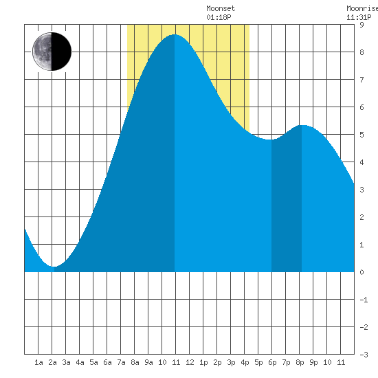 Burrows Bay tide chart for Friday, November 22, 2024