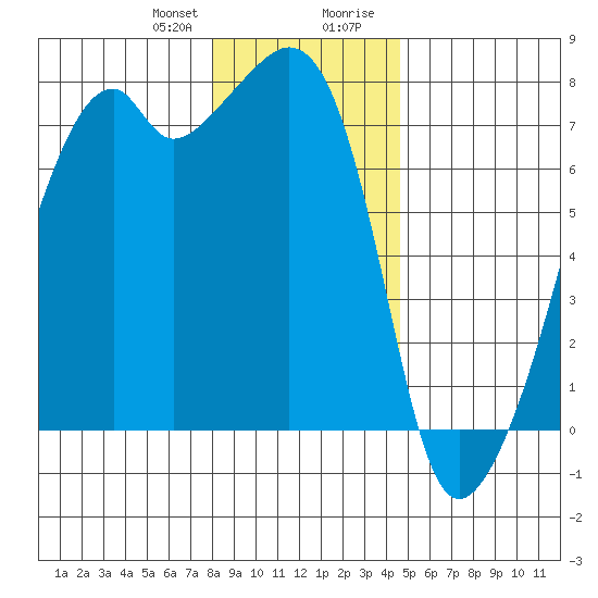 Burrows Bay tide chart for Friday, January 10, 2025