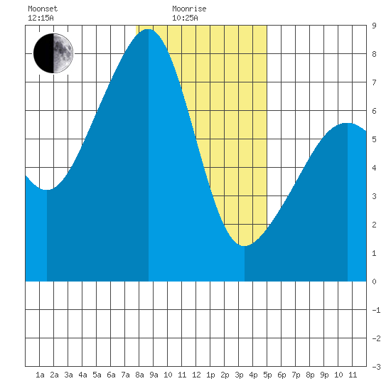 Burrows Bay tide chart for Sunday, January 25, 2026