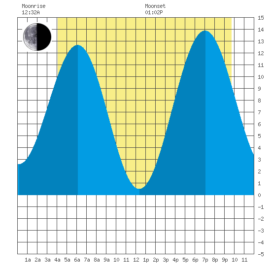 Bushy Island tide chart for Friday, June 28, 2024