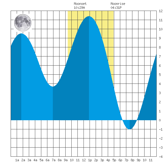 Camp Cove tide chart for Thursday, January 25, 2024