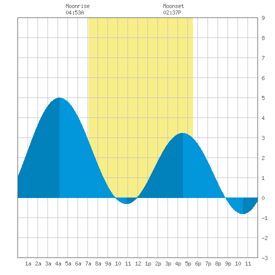 Bight tide chart for Saturday, January 29, 2022