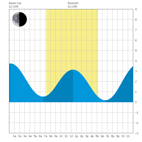 Bight tide chart for Saturday, January 10, 2026