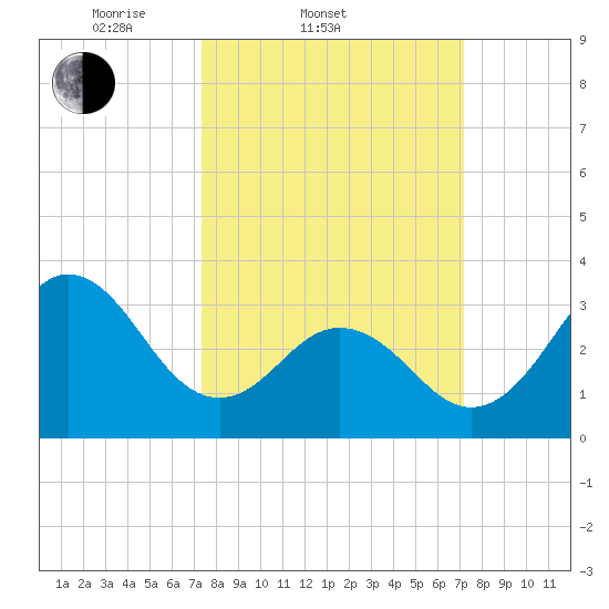 Bight tide chart for Wednesday, March 11, 2026