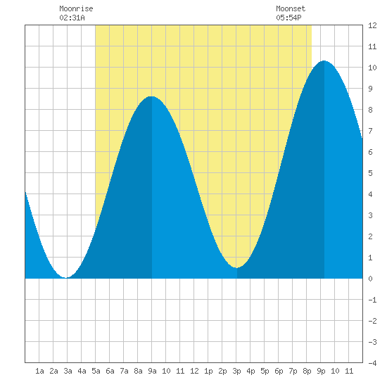 Cape Neddick tide chart for Friday, June 12, 2026