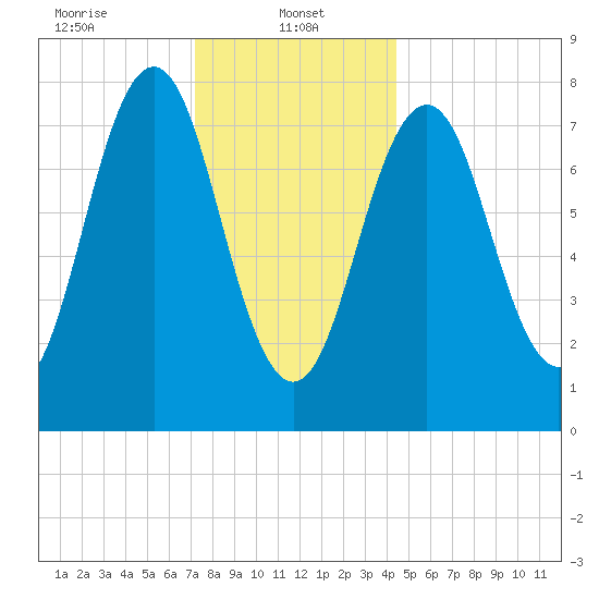 Cape Porpoise tide chart for Sunday, January 11, 2026