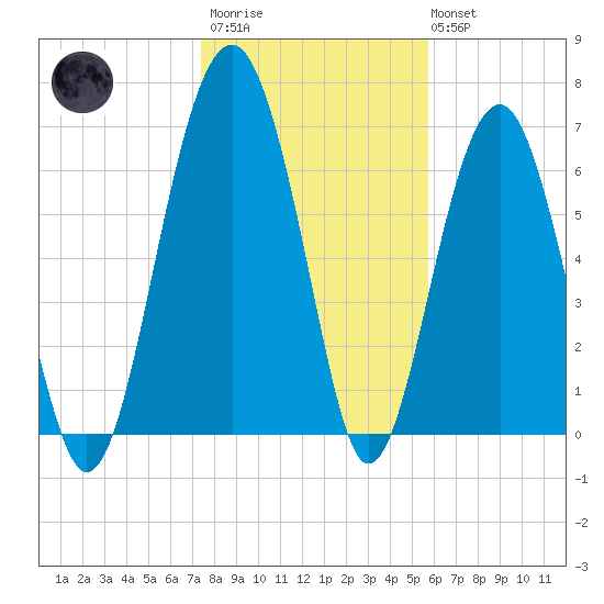 Allied Chemical Docks tide chart for Thursday, January 11, 2024