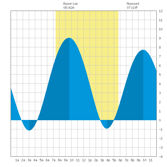 Allied Chemical Docks tide chart for Friday, January 12, 2024