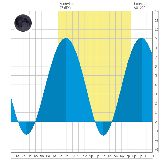 Allied Chemical Docks tide chart for Sunday, March 10, 2024