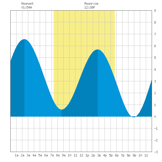 Capers Island tide chart for Friday, January 19, 2024